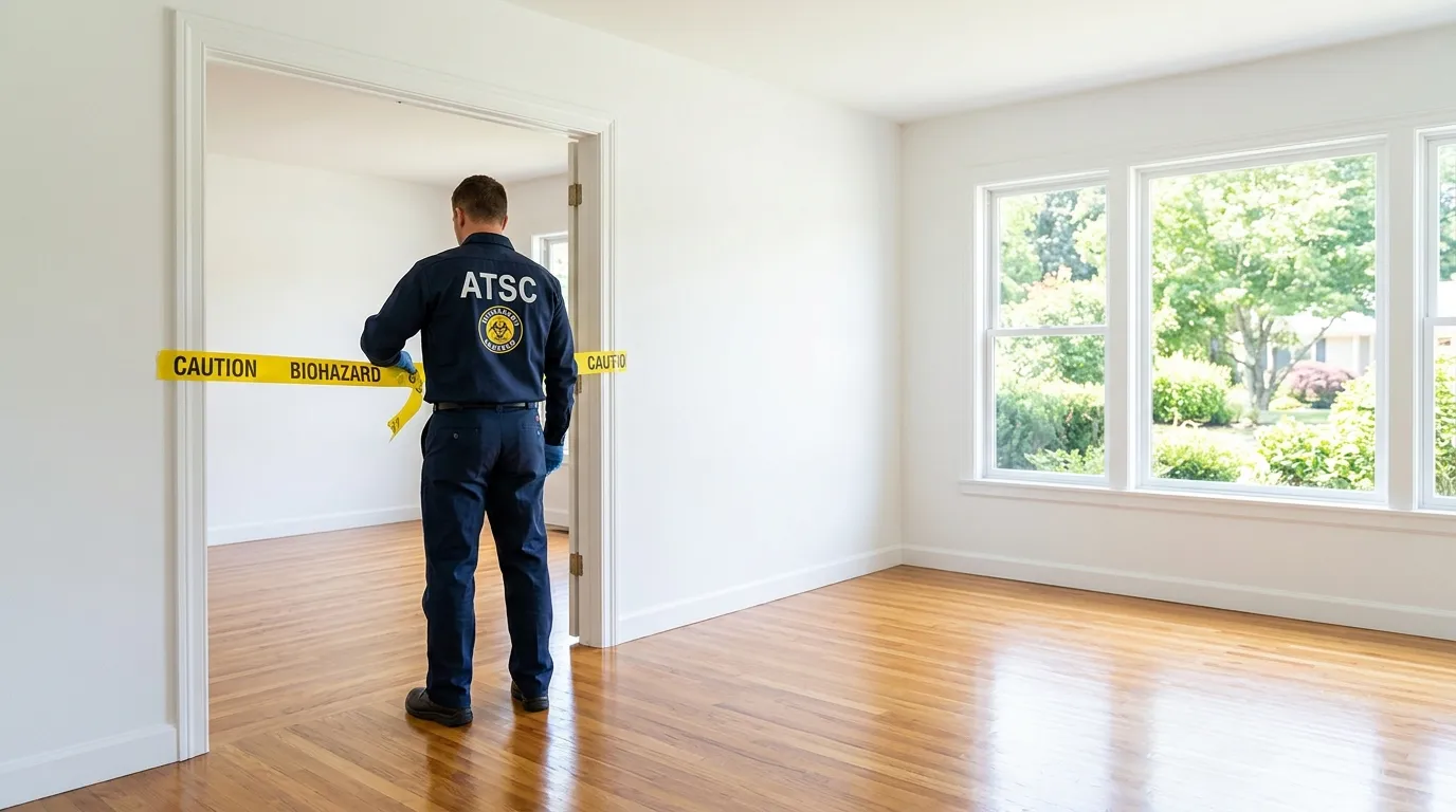 Certified biohazard cleanup crew performing Trauma Scene Cleanup in Newnan